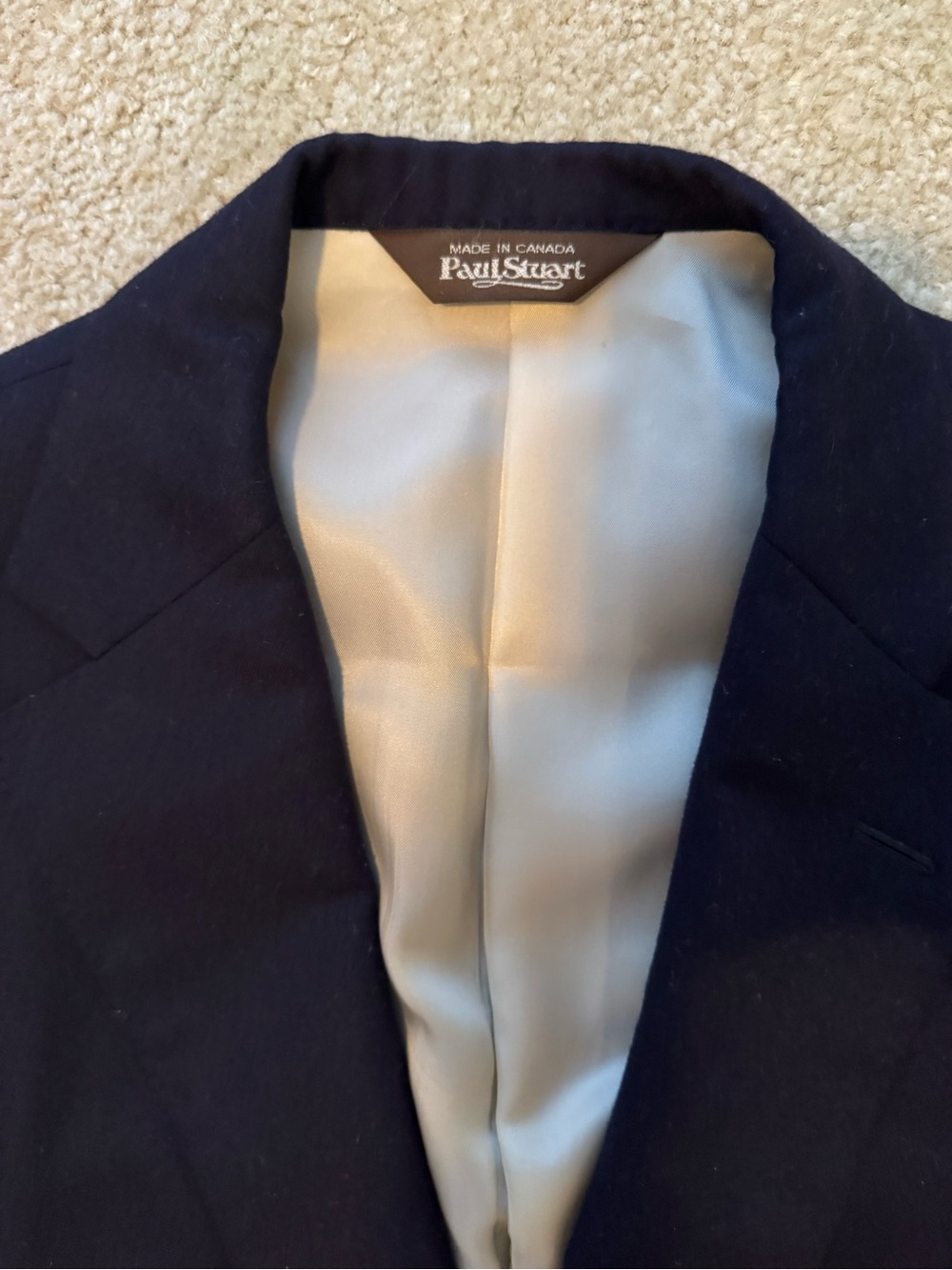 Paul Stuart Men's Navy Sport Coat Blazer - Picture 2 of 6